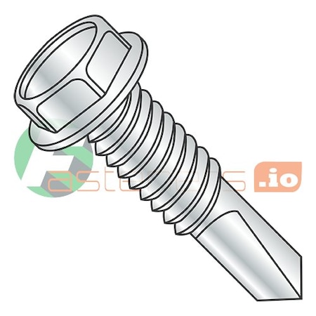 Newport Fasteners Self-Drilling Screw, 1/4"-20 x 1-3/4 in, Zinc Plated Steel Hex Head Hex Drive, 1000 PK 830928